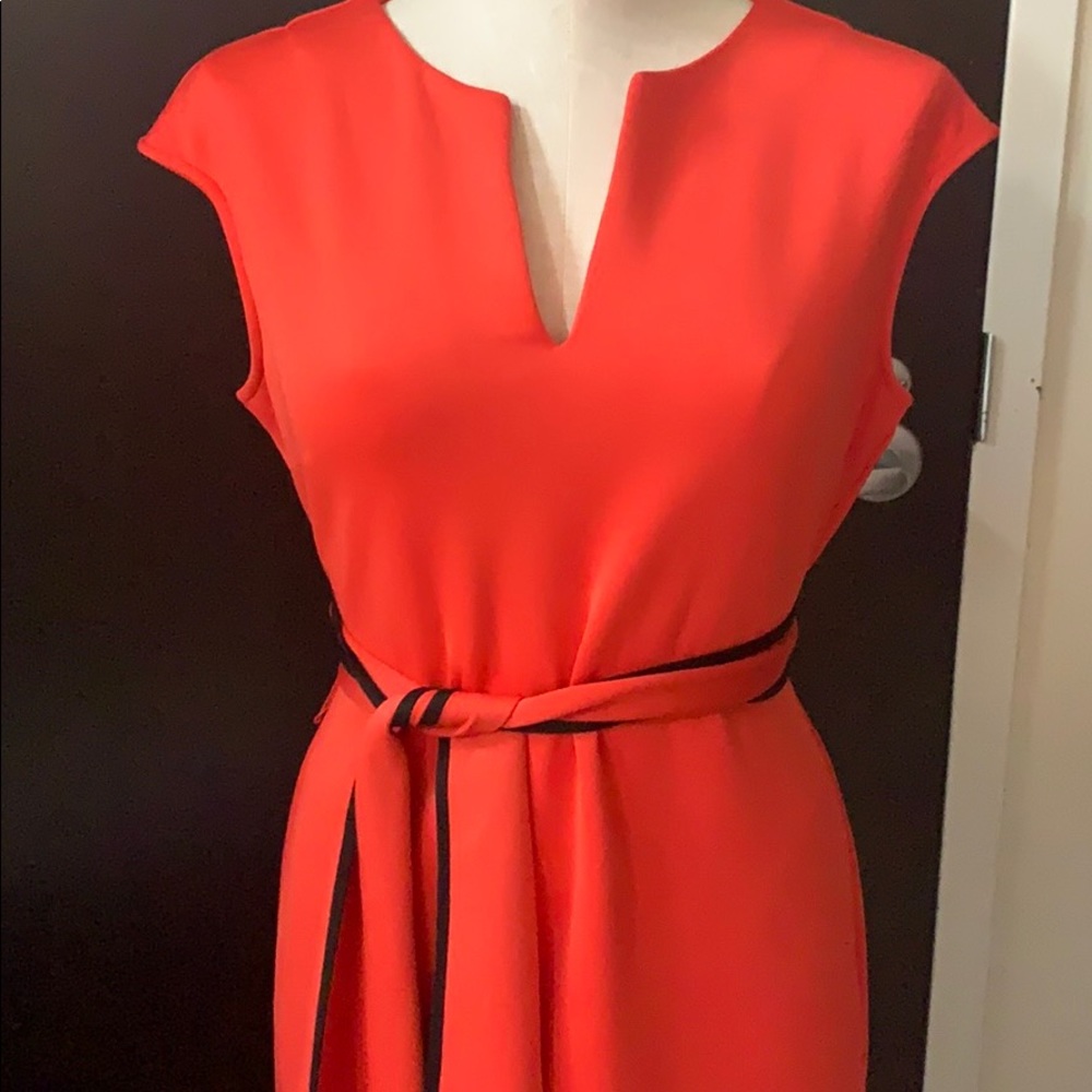 Orange red dress